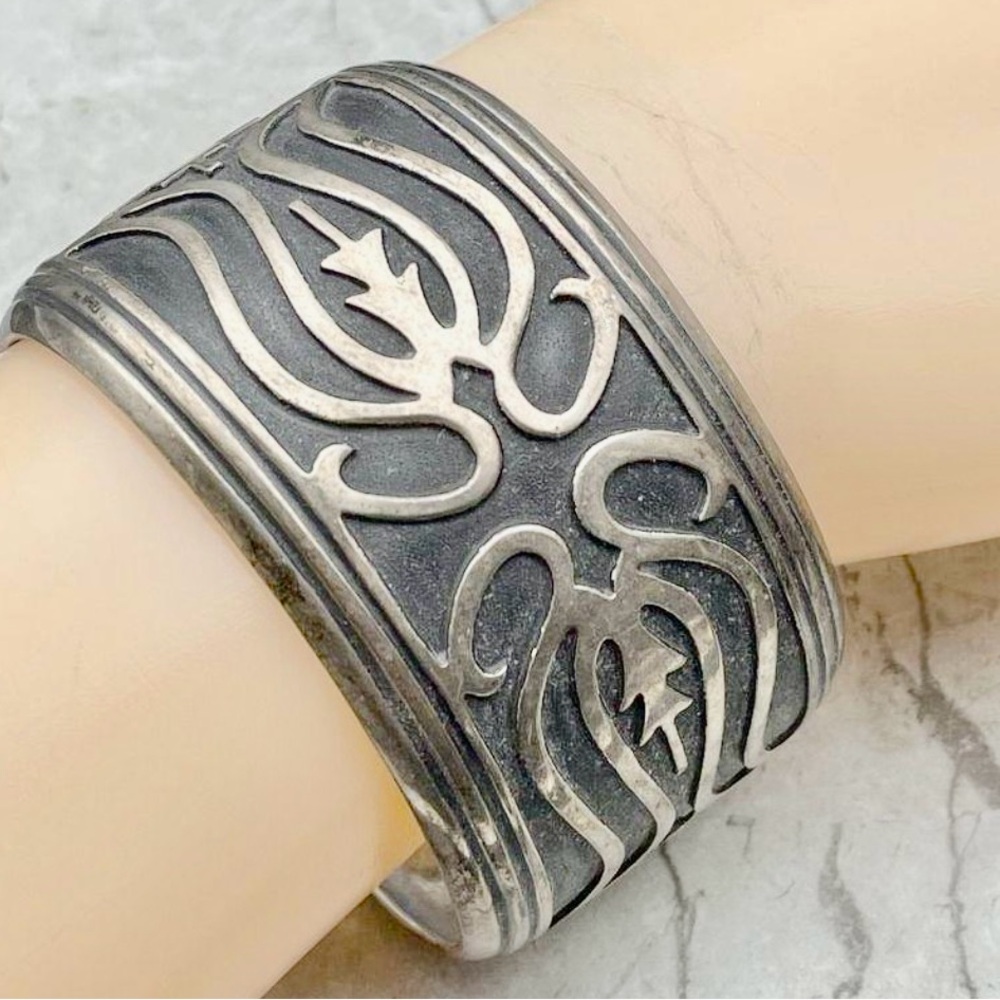 Thomas Singer (1940-2014) - Navajo 925 Silver Bracelet 1970-80s, size 6 Lot#10L